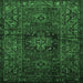 Square Persian Emerald Green Traditional Rug, tr682emgrn