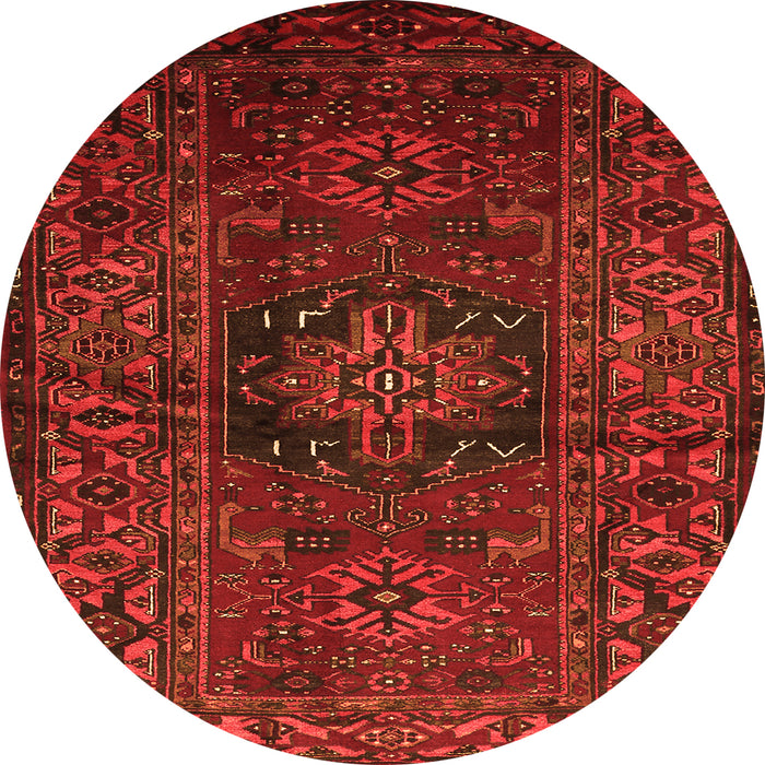 Square Persian Orange Traditional Rug, tr682org