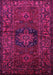 Machine Washable Persian Pink Traditional Rug, wshtr682pnk