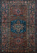 Machine Washable Persian Light Blue Traditional Rug, wshtr682lblu