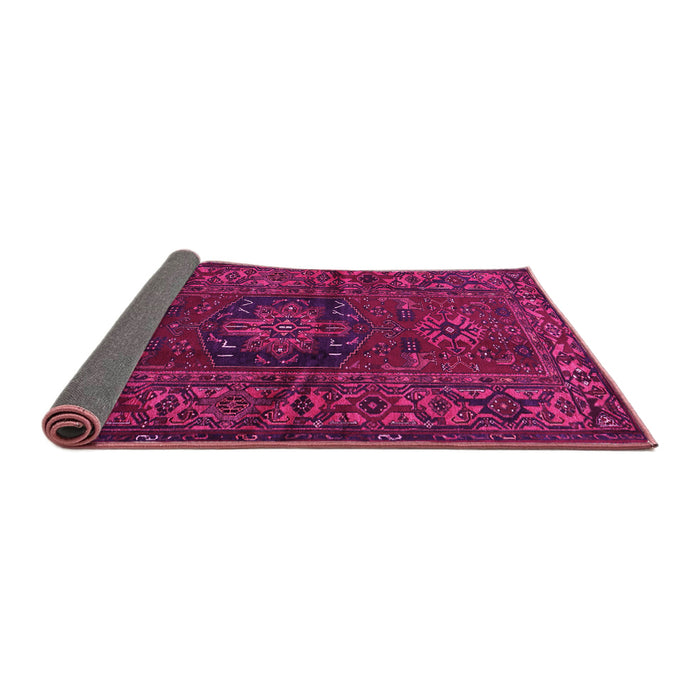 Sideview of Persian Pink Traditional Rug, tr682pnk