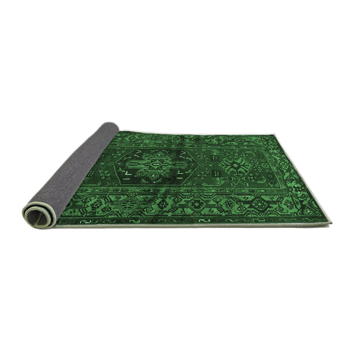 Sideview of Persian Emerald Green Traditional Rug, tr682emgrn