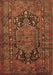 Machine Washable Persian Brown Traditional Rug, wshtr683brn