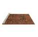 Sideview of Machine Washable Persian Brown Traditional Rug, wshtr683brn