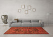 Machine Washable Persian Orange Traditional Area Rugs in a Living Room, wshtr683org