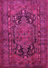 Machine Washable Persian Pink Traditional Rug, wshtr683pnk