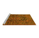 Sideview of Machine Washable Persian Yellow Traditional Rug, wshtr683yw