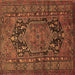 Square Machine Washable Persian Brown Traditional Rug, wshtr683brn