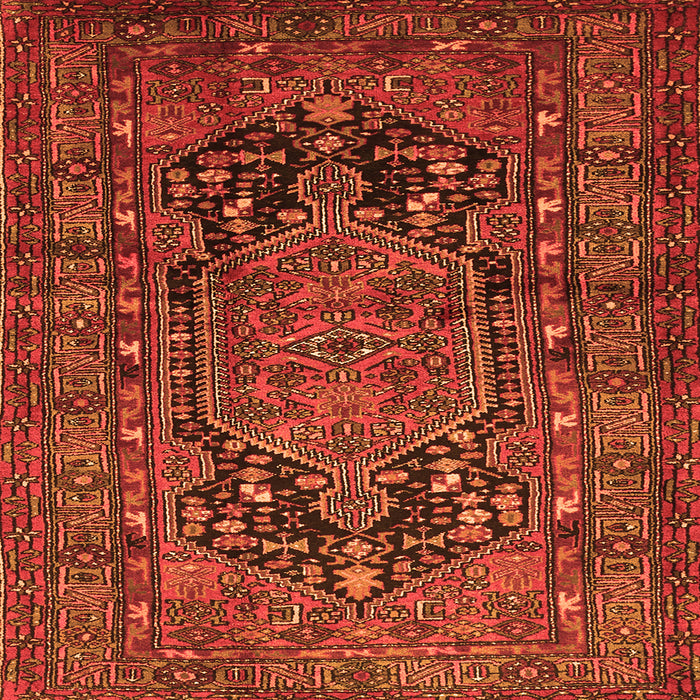 Serging Thickness of Persian Orange Traditional Rug, tr683org