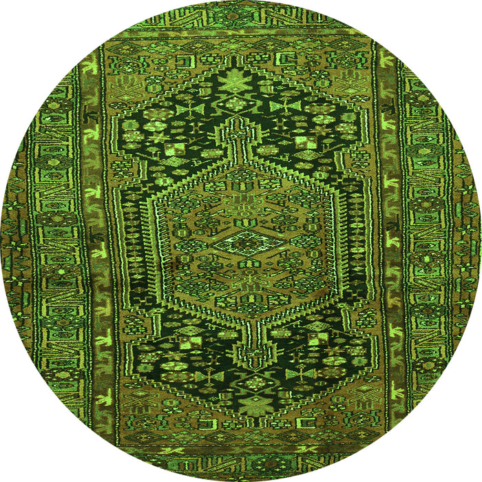 Machine Washable Persian Green Traditional Area Rugs, wshtr683grn