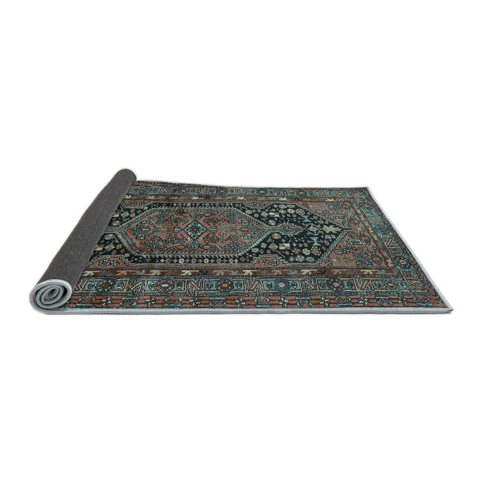 Sideview of Persian Light Blue Traditional Rug, tr683lblu