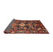 Sideview of Traditional Rust Pink Animal Rug, tr684