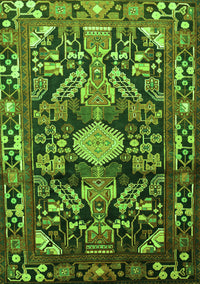 Animal Green Traditional Rug, tr684grn