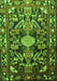 Animal Green Traditional Rug, tr684grn