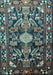 Machine Washable Animal Light Blue Traditional Rug, wshtr684lblu