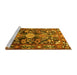 Sideview of Machine Washable Animal Yellow Traditional Rug, wshtr684yw