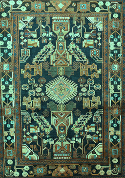 Animal Turquoise Traditional Rug, tr684turq