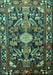 Animal Turquoise Traditional Rug, tr684turq