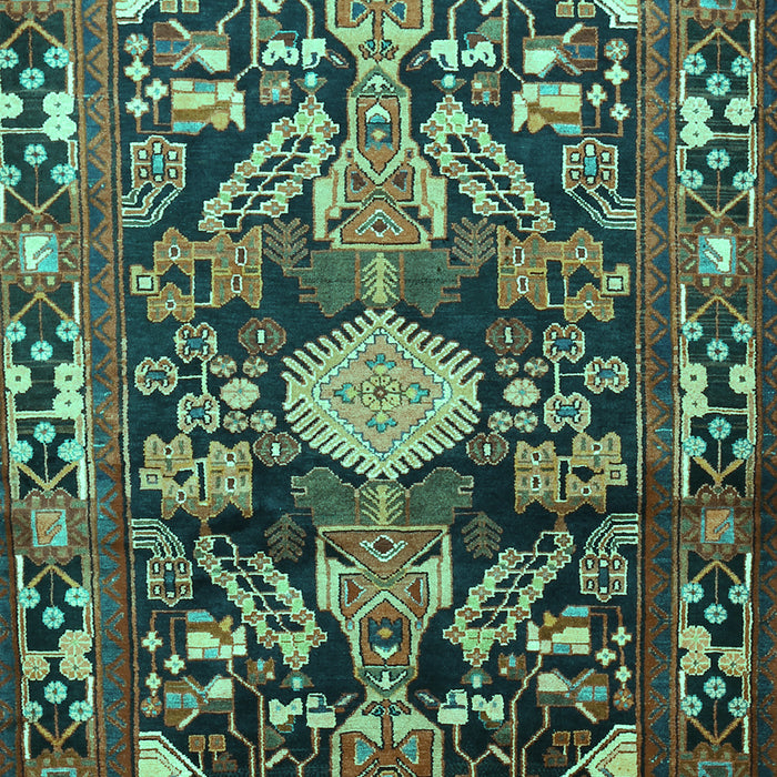 Animal Turquoise Traditional Rug, tr684turq