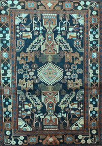 Animal Light Blue Traditional Rug, tr684lblu