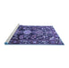 Sideview of Machine Washable Animal Blue Traditional Rug, wshtr684blu