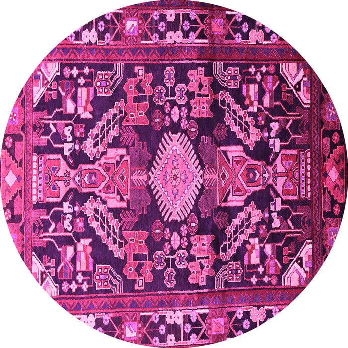 Round Machine Washable Animal Pink Traditional Rug, wshtr684pnk