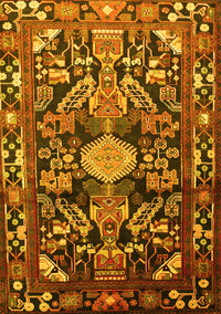 Animal Yellow Traditional Rug, tr684yw