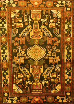 Animal Yellow Traditional Rug, tr684yw