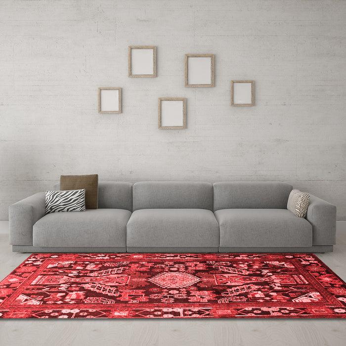 Traditional Red Washable Rugs