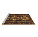 Sideview of Machine Washable Persian Brown Traditional Rug, wshtr685brn