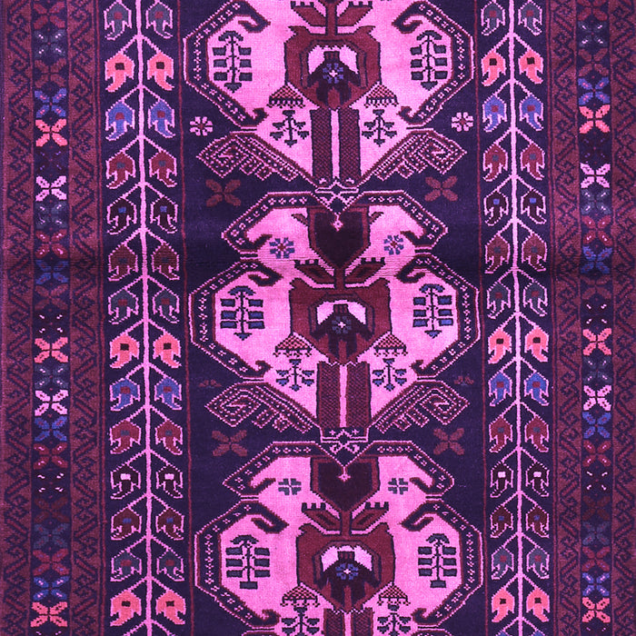 Machine Washable Persian Purple Traditional Area Rugs, wshtr685pur