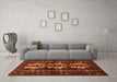 Machine Washable Persian Orange Traditional Area Rugs in a Living Room, wshtr685org