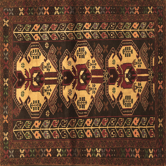 Square Persian Brown Traditional Rug, tr685brn