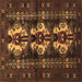 Square Persian Brown Traditional Rug, tr685brn