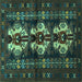 Square Persian Turquoise Traditional Rug, tr685turq