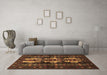 Machine Washable Persian Brown Traditional Rug in a Living Room,, wshtr685brn