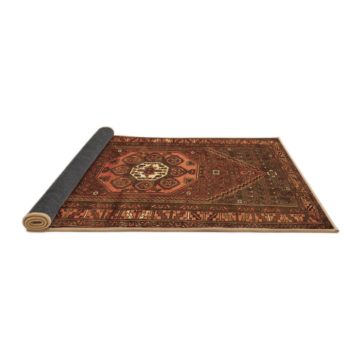 Sideview of Persian Brown Traditional Rug, tr686brn