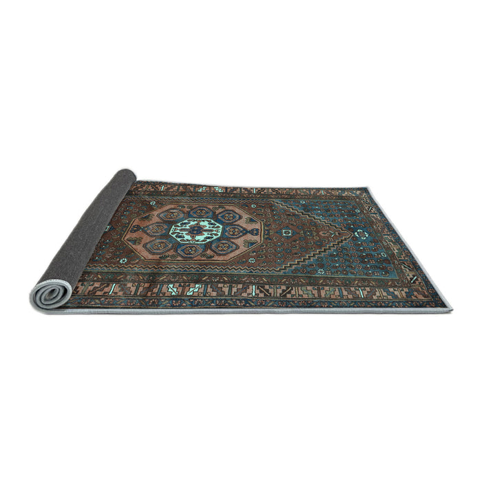 Sideview of Persian Light Blue Traditional Rug, tr686lblu