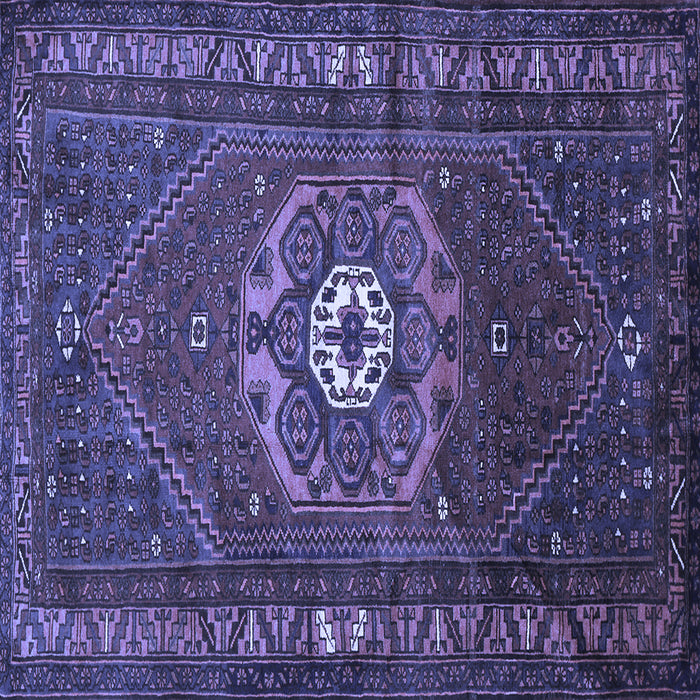Square Persian Blue Traditional Rug, tr686blu