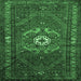 Square Persian Emerald Green Traditional Rug, tr686emgrn