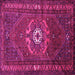 Square Machine Washable Persian Pink Traditional Rug, wshtr686pnk