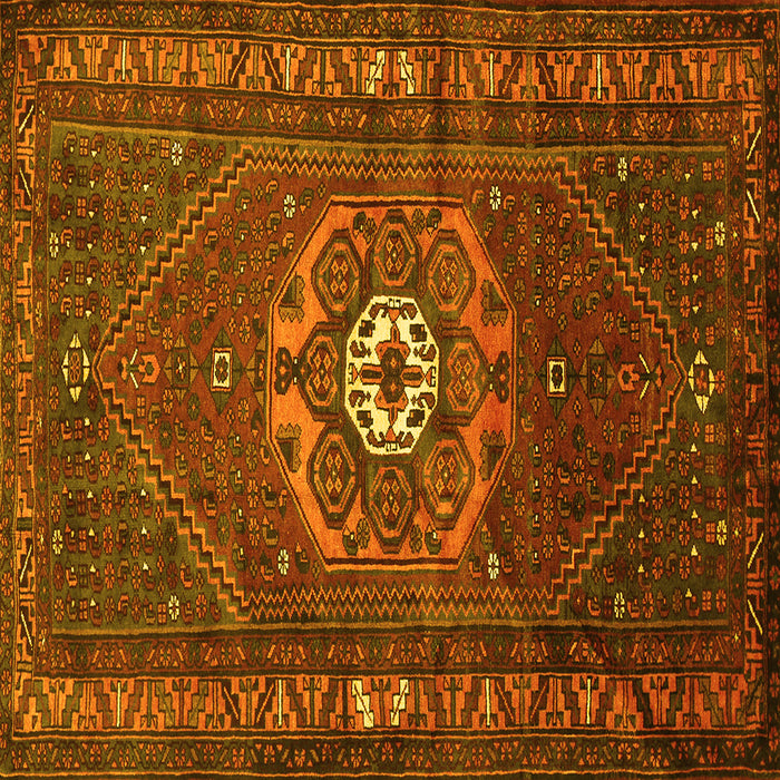 Square Persian Yellow Traditional Rug, tr686yw
