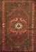 Machine Washable Persian Brown Traditional Rug, wshtr686brn