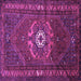 Square Machine Washable Persian Purple Traditional Area Rugs, wshtr686pur