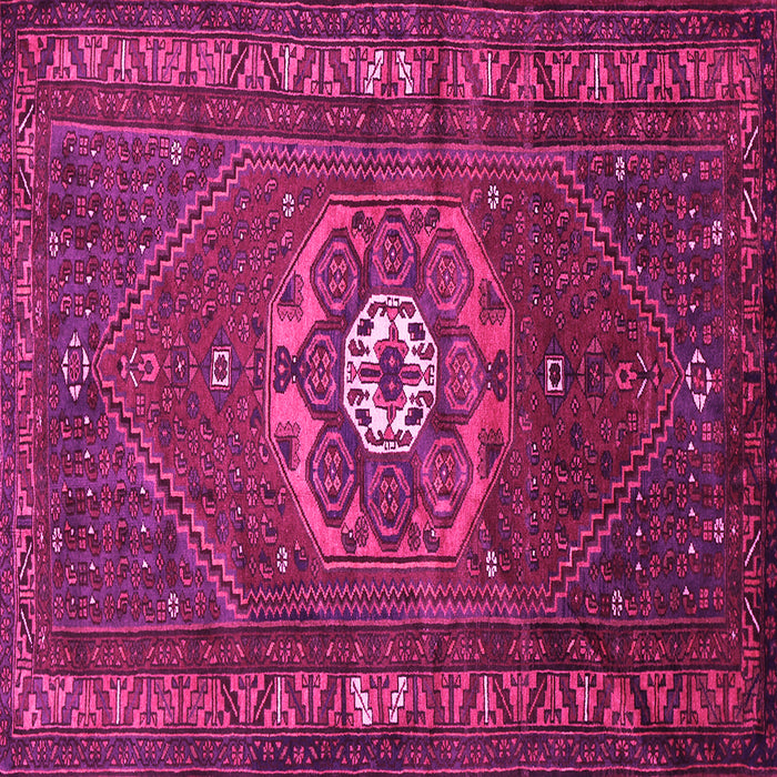 Square Persian Pink Traditional Rug, tr686pnk