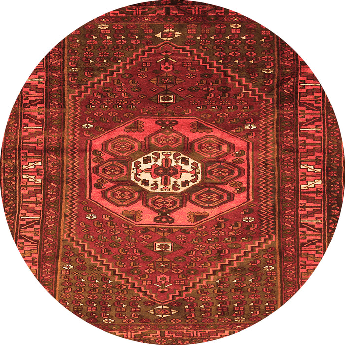 Square Persian Orange Traditional Rug, tr686org