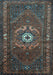 Machine Washable Persian Light Blue Traditional Rug, wshtr686lblu