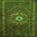 Serging Thickness of Persian Green Traditional Rug, tr686grn