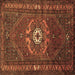 Square Machine Washable Persian Brown Traditional Rug, wshtr686brn