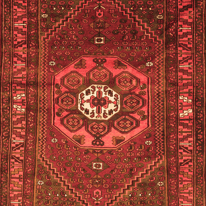 Serging Thickness of Machine Washable Persian Orange Traditional Area Rugs, wshtr686org